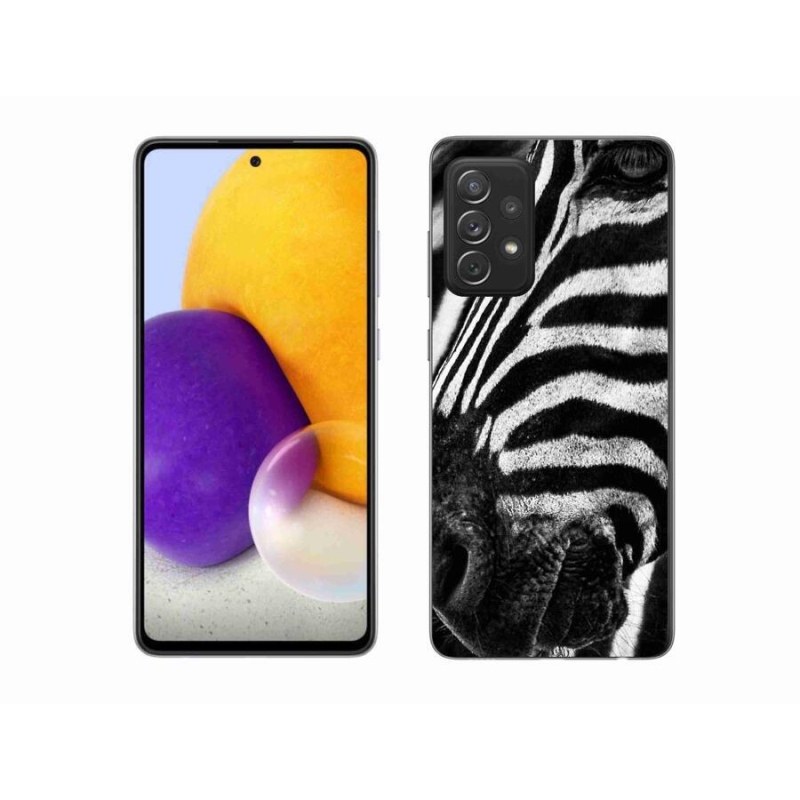 Zselés borítás mmCase Samsung Galaxy A72/A72 5G készülékhez - zebra