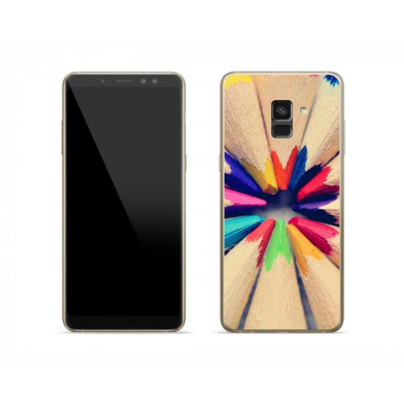 Gél védőhuzat mmCase Samsung Galaxy A8 (2018) - zsírkréták