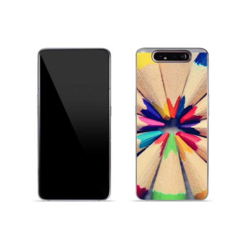 Gél védőhuzat mmCase Samsung Galaxy A80 készülékhez - zsírkréták