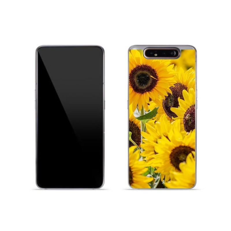 Zselés borítás mmCase Samsung Galaxy A80 készülékhez - Napraforgó