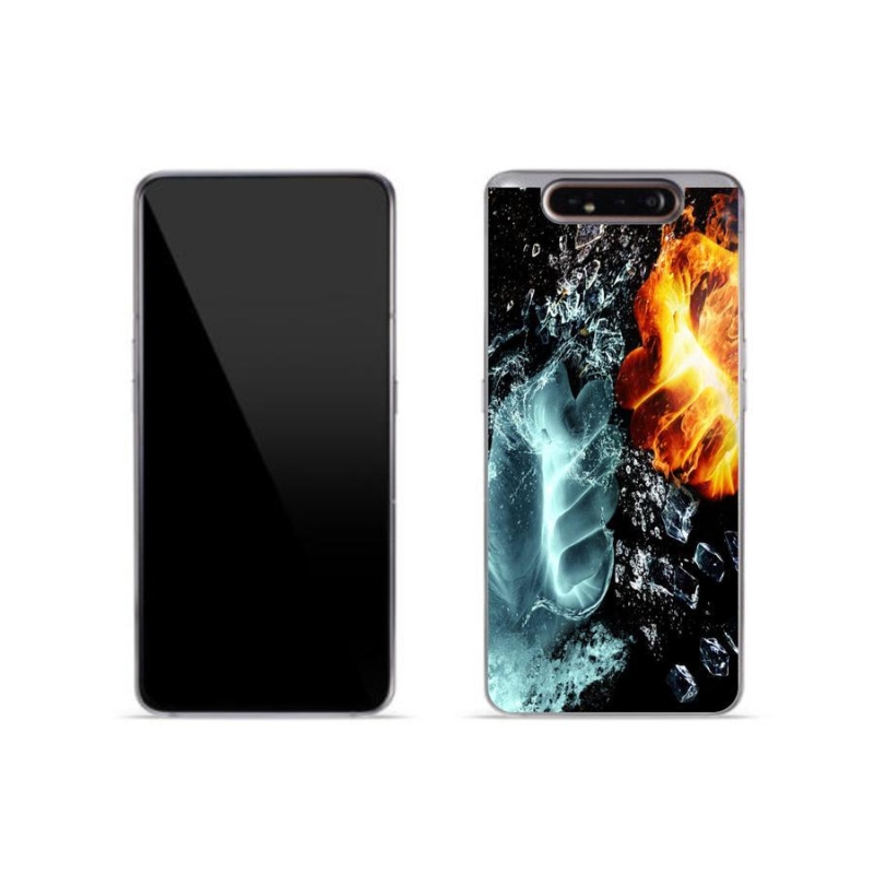 Zselés borítás mmCase Samsung Galaxy A80 - víz és tűz