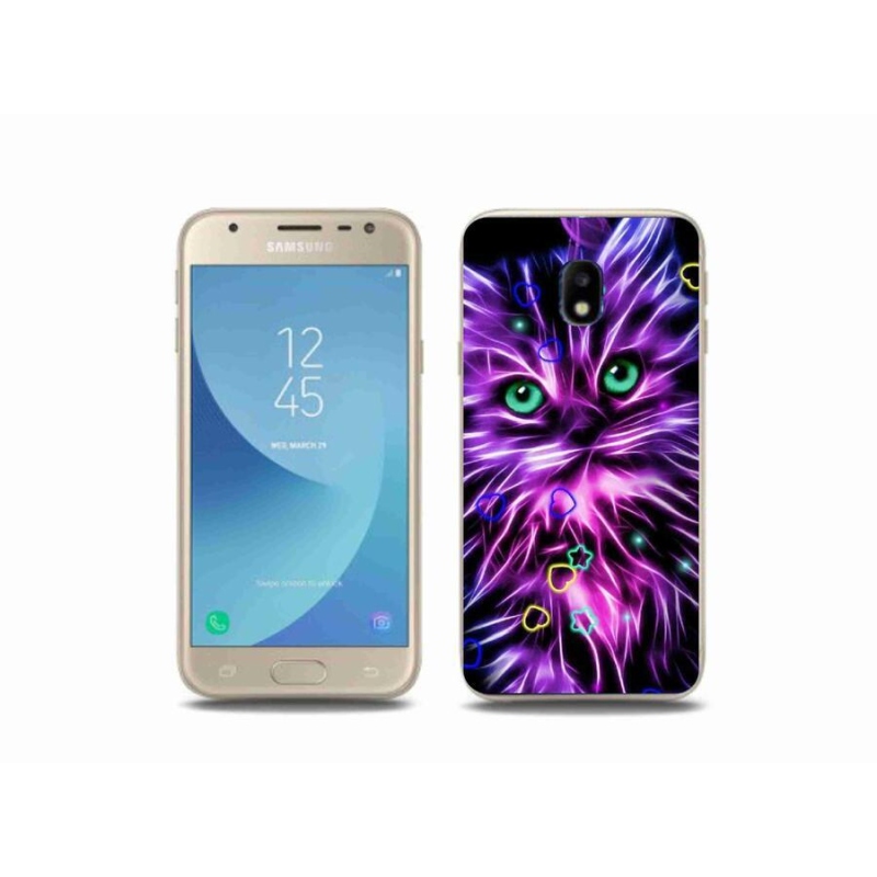 Gél borítás mmCase Samsung Galaxy J3 (2017) - absztrakt macska