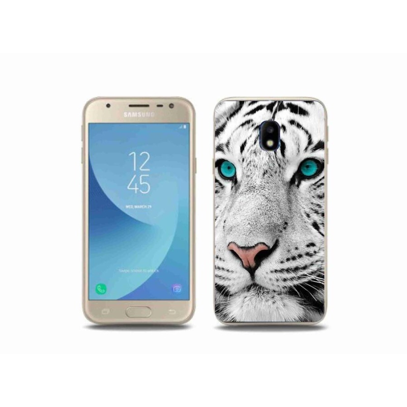 Zselés borítás mmCase Samsung Galaxy J3 (2017) - fehér tigris