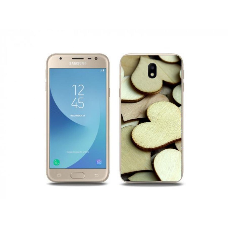 Gél borítás mmCase Samsung Galaxy J3 (2017) - fa szívek