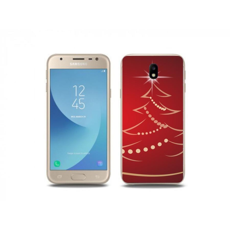 Gél borítás mmCase Samsung Galaxy J3 (2017) - karácsonyfa karikatúra