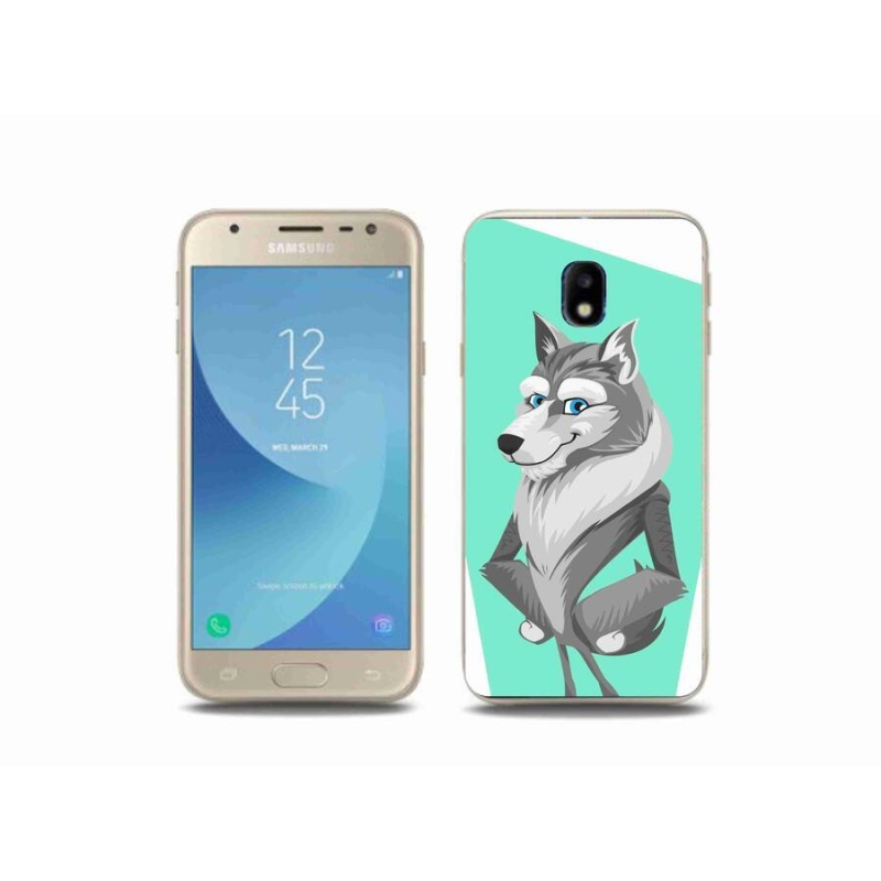 Gél borító mmCase Samsung Galaxy J3 (2017) - rajzfilm farkashoz