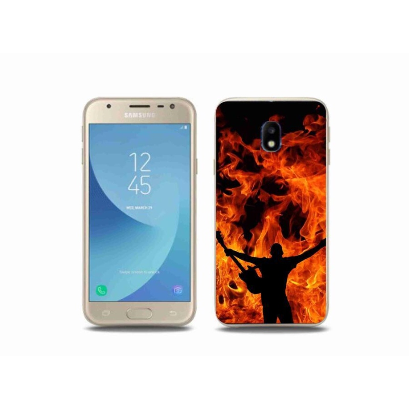 Gél borítás mmCase Samsung Galaxy J3 (2017) - zenész és tűz