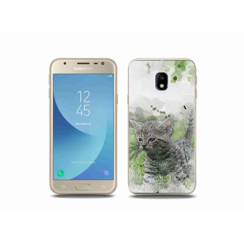 Gél borító mmCase Samsung Galaxy J3 (2017) - aranyos cica 1