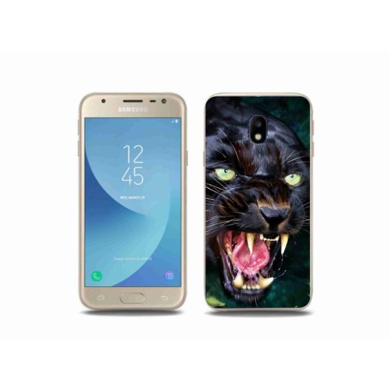 Gél borítás mmCase Samsung Galaxy J3 (2017) - dühös fekete párduchoz