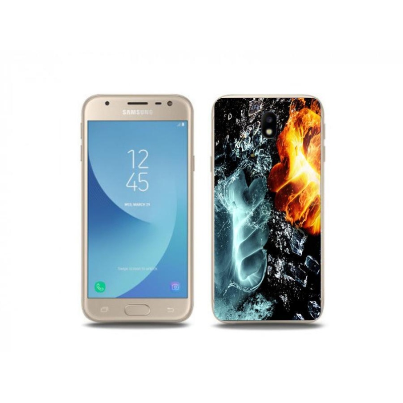 Zselés borítás mmCase Samsung Galaxy J3 (2017) - víz és tűz