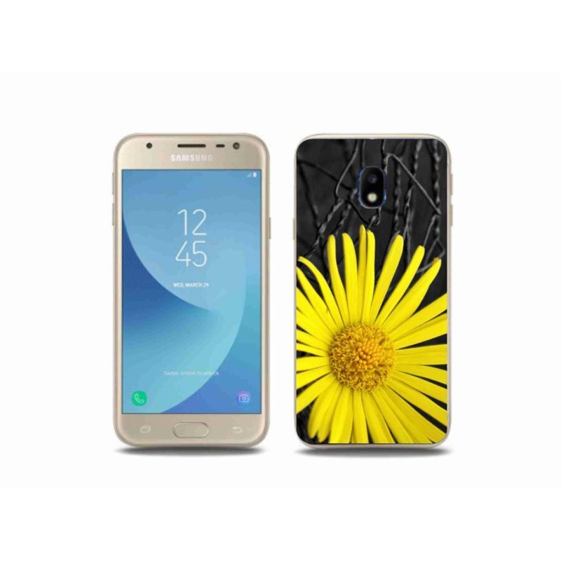 Gél borítás mmCase Samsung Galaxy J3 (2017) - sárga virág