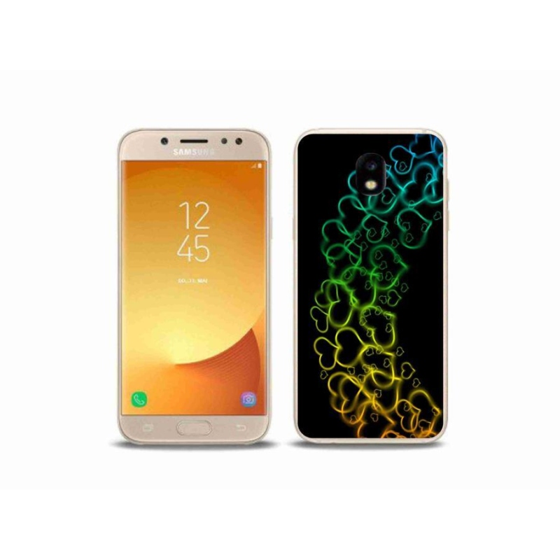 Gél védőhuzat mmCase mobiltelefonhoz Samsung Galaxy J5 (2017) - színes szívek