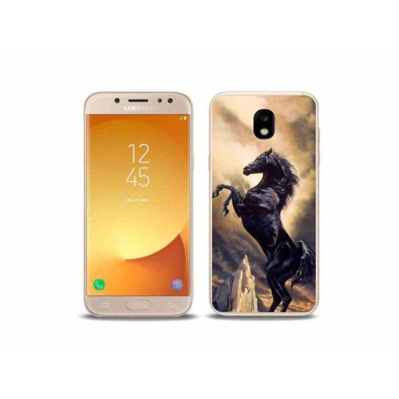 Gél borítás mmCase Samsung Galaxy J5 (2017) - fekete rajzfilm lóhoz