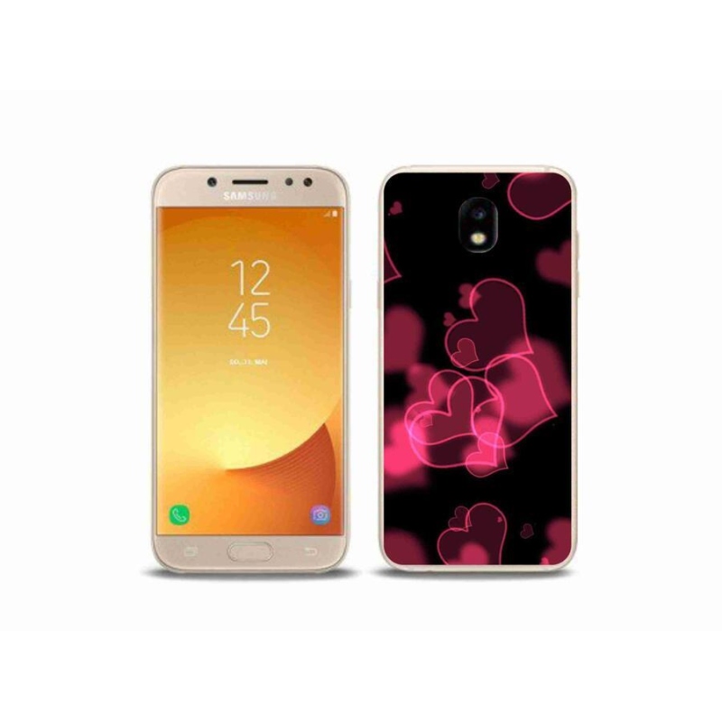 Gél védőhuzat mmCase Samsung Galaxy J5 (2017) - piros szívek