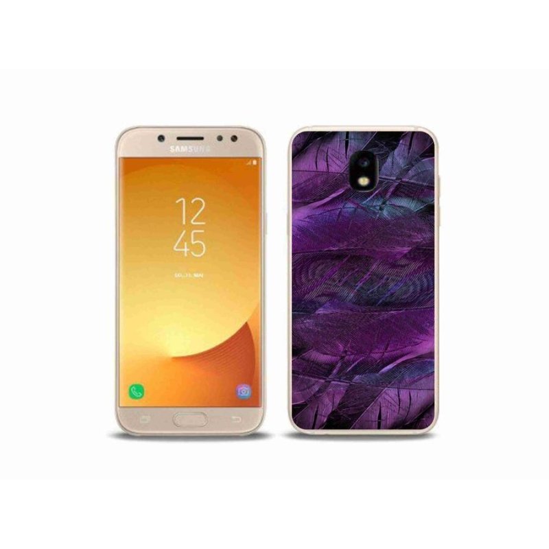 Gél védőhuzat mmCase Samsung Galaxy J5 (2017) - lila tollak