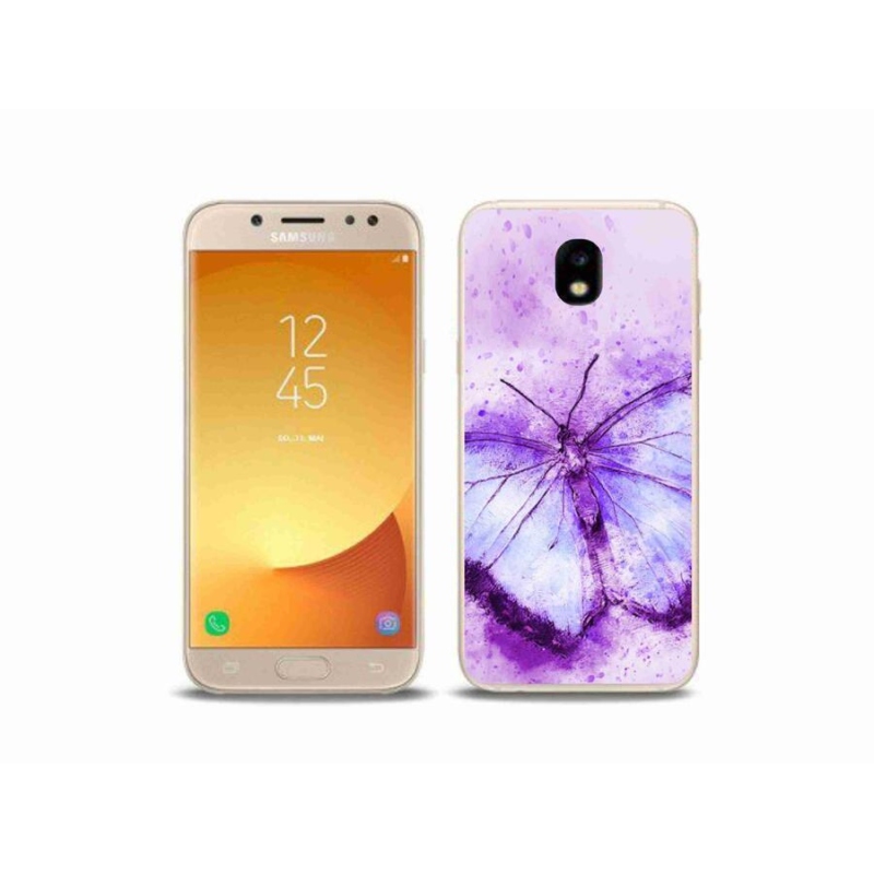 Gél védőhuzat mmCase Samsung Galaxy J5 (2017) - lila pillangó