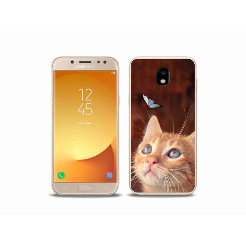 Gél borítás mmCase mobiltelefonhoz Samsung Galaxy J5 (2017) - pillangó és cica