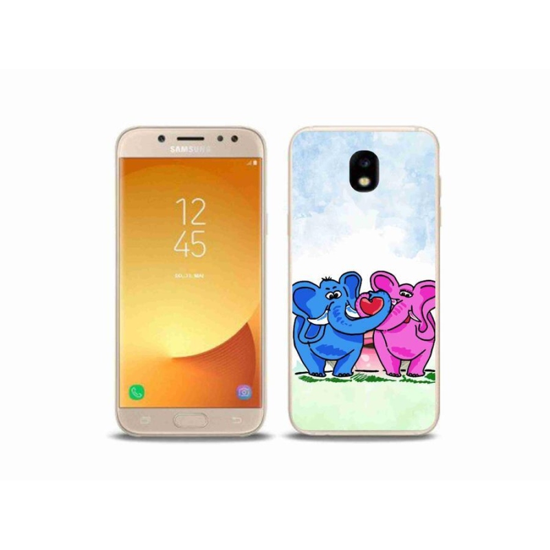 Gél borító mmCase mobiltelefonhoz Samsung Galaxy J5 (2017) - szerelmes elefántok