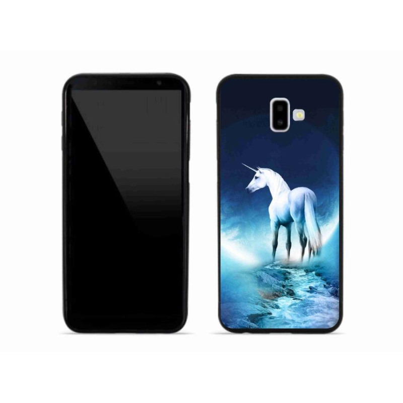 Zselés borítás mmCase Samsung Galaxy J6 Plus készülékhez - fehér egyszarvú