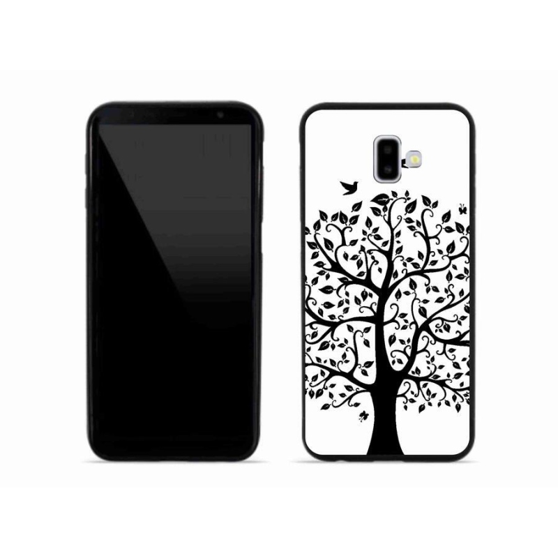 Zselés borítás mmCase Samsung Galaxy J6 Plus - fekete-fehér fa