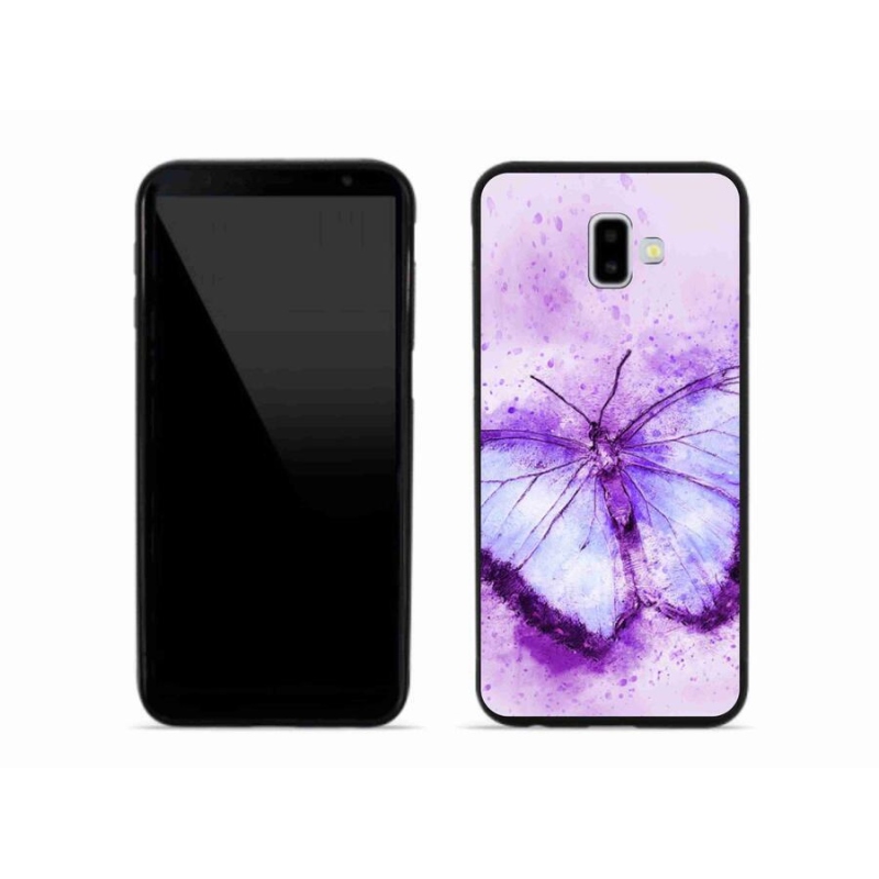 Gél védőhuzat mmCase Samsung Galaxy J6 Plus - lila pillangó