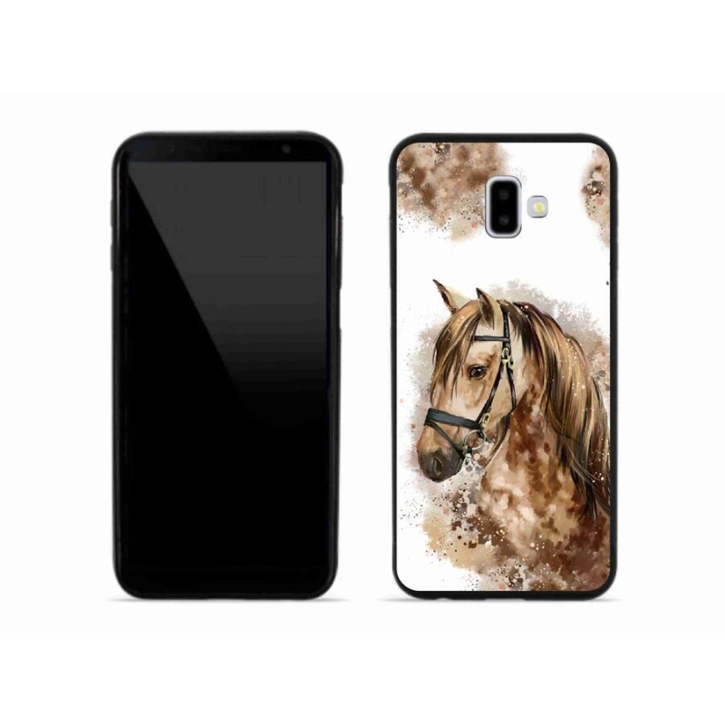 Zselés borítás mmCase Samsung Galaxy J6 Plus - barna rajzfilm lóhoz