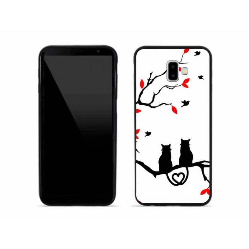Gél borítás mmCase Samsung Galaxy J6 Plus készülékhez - macska szeretet