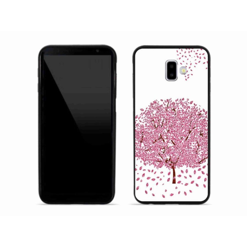 Gél borítás mmCase mobiltelefonhoz Samsung Galaxy J6 Plus - rajzfilmfa levelekkel