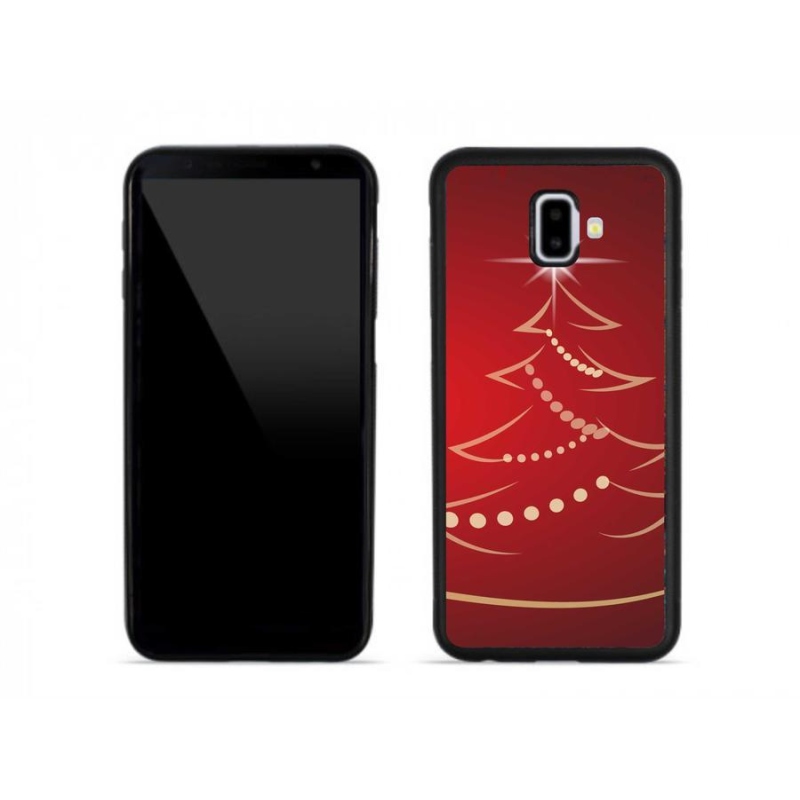Gél borítás mmCase Samsung Galaxy J6 Plus készülékhez - karácsonyfa karikatúra