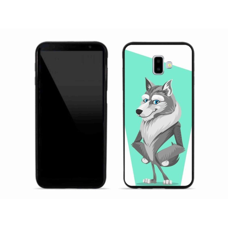 Gél védőhuzat mmCase Samsung Galaxy J6 Plus - rajzfilm farkashoz