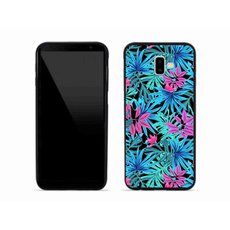 Gél védőhuzat mmCase mobil Samsung Galaxy J6 Plus - virágok 3