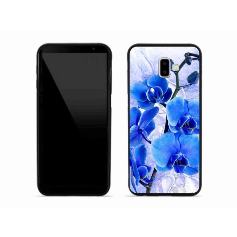 Gél védőhuzat mmCase Samsung Galaxy J6 Plus készülékhez - kék virágok