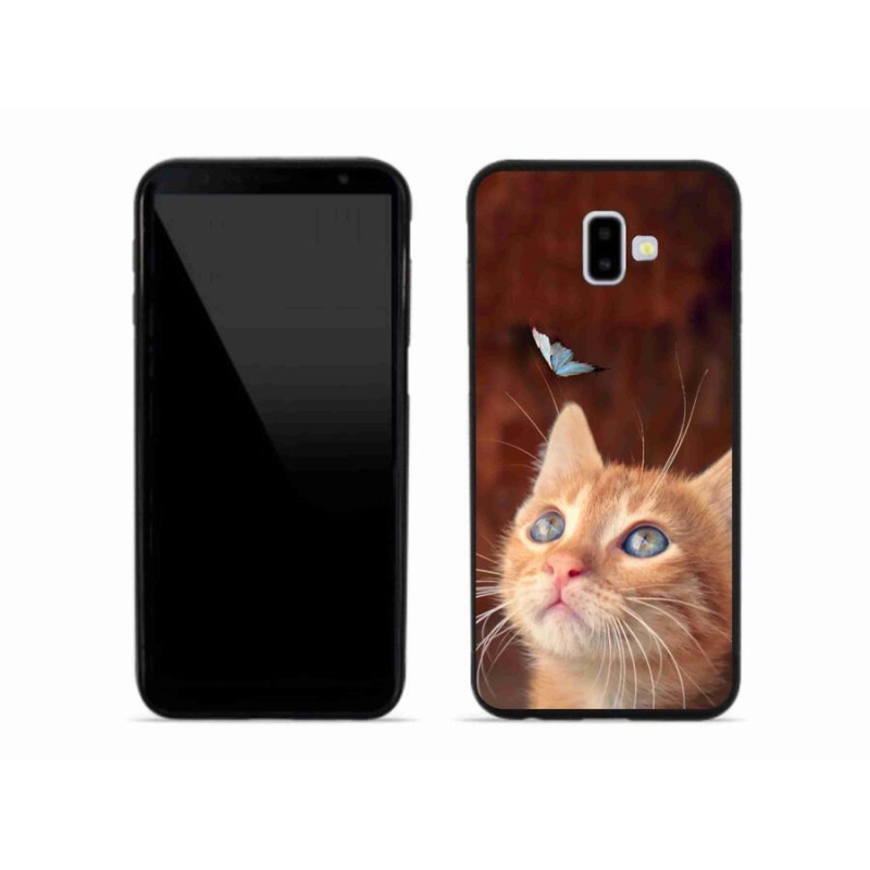 Gél védőhuzat mmCase mobiltelefonhoz Samsung Galaxy J6 Plus - pillangó és cica
