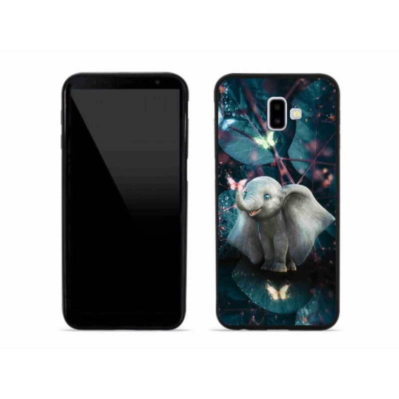 Gél borítás mmCase mobiltelefonhoz Samsung Galaxy J6 Plus - aranyos elefánt
