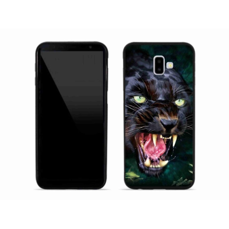 Zselés borítás mmCase Samsung Galaxy J6 Plus - dühös fekete párduchoz