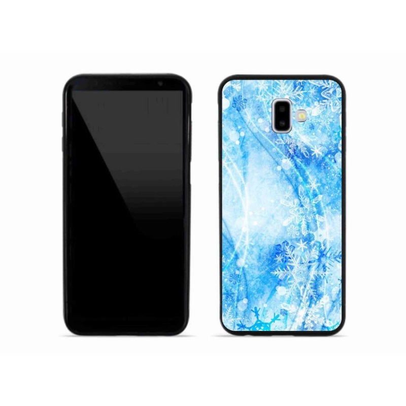 Gél borítás mmCase Samsung Galaxy J6 Plus készülékhez - hópelyhek