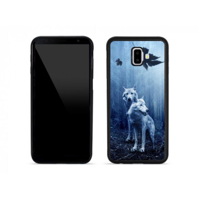 Gél borítás mmCase mobiltelefonhoz Samsung Galaxy J6 Plus - farkasok az erdőben