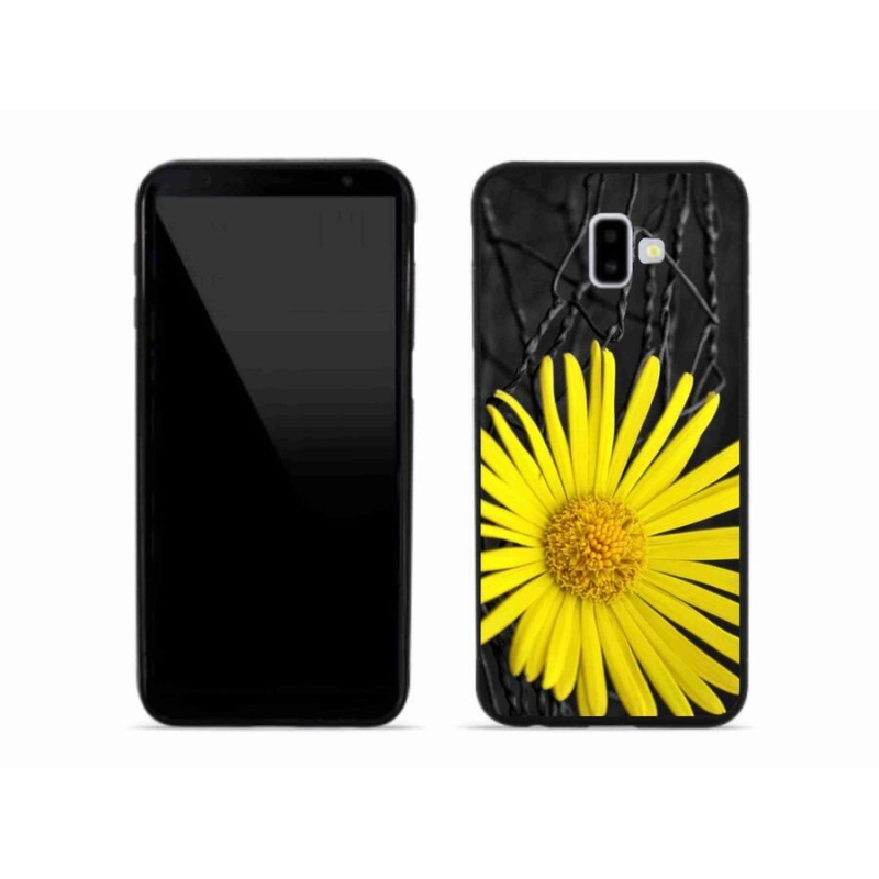 Gél védőhuzat mmCase Samsung Galaxy J6 Plus - sárga virág