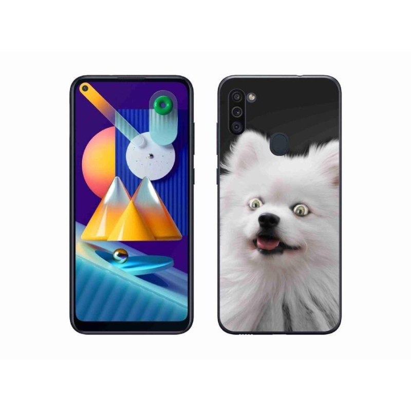 Gél védőhuzat mmCase Samsung Galaxy M11 készülékhez - fehér tüske