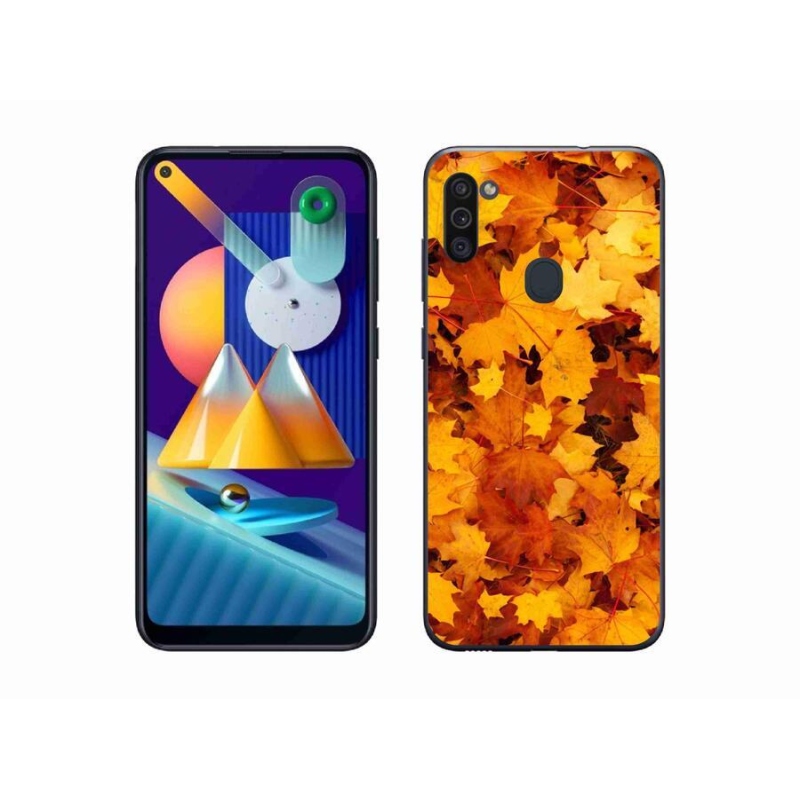 Gél borítás mmCase Samsung Galaxy M11 készülékhez - juharlevelek