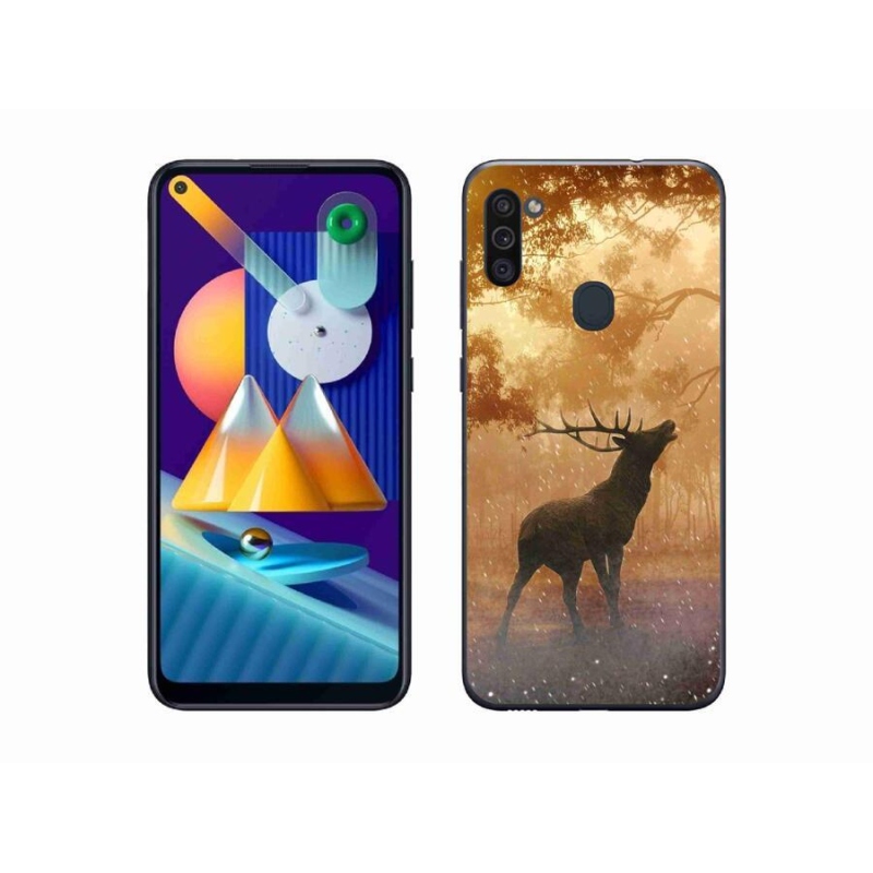 Zselés borítás mmCase Samsung Galaxy M11-hez - szarvas a vadászaton