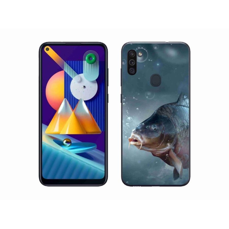 Gél borítás mmCase Samsung Galaxy M11 készülékhez - ponty és buborékok