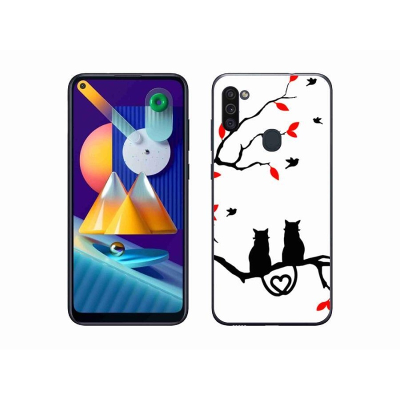 Gél borítás mmCase Samsung Galaxy M11 készülékhez - macska szeretet