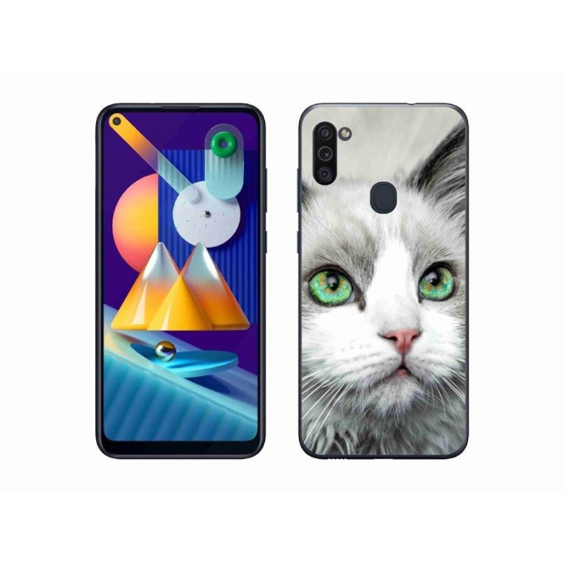 Gél borítás mmCase Samsung Galaxy M11 készülékhez - macskaszem