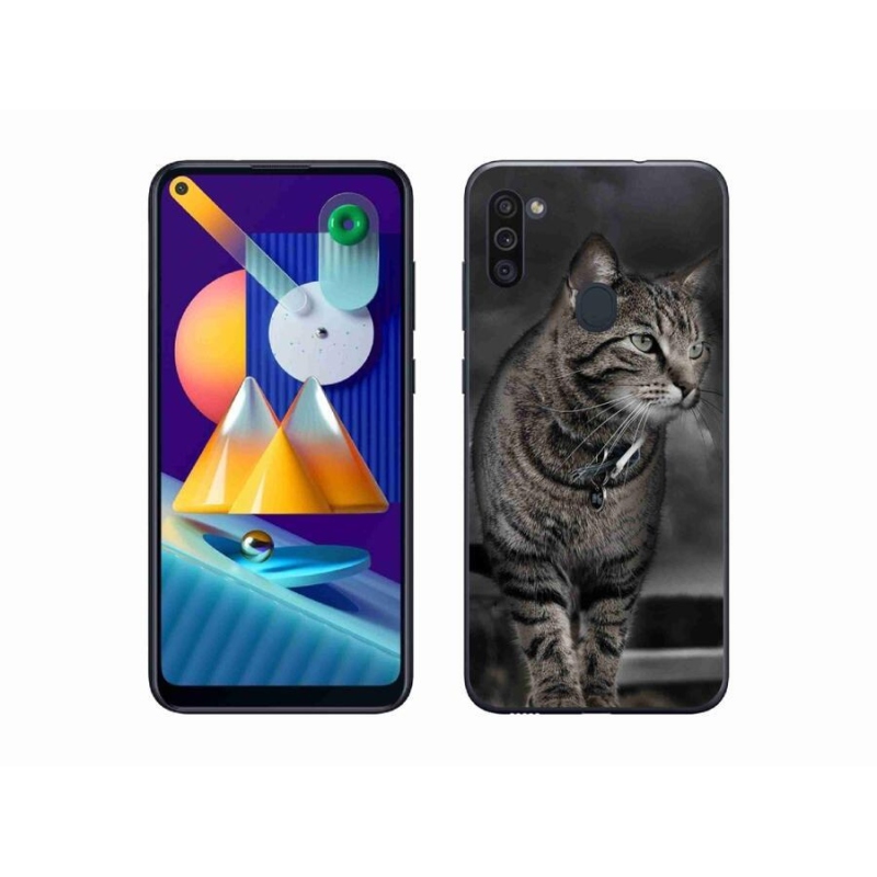Gél védőhuzat mmCase Samsung Galaxy M11 készülékhez - macska