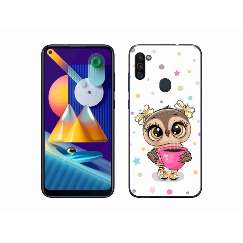 Gél borítás mmCase Samsung Galaxy M11 készülékhez - rajzfilm bagoly