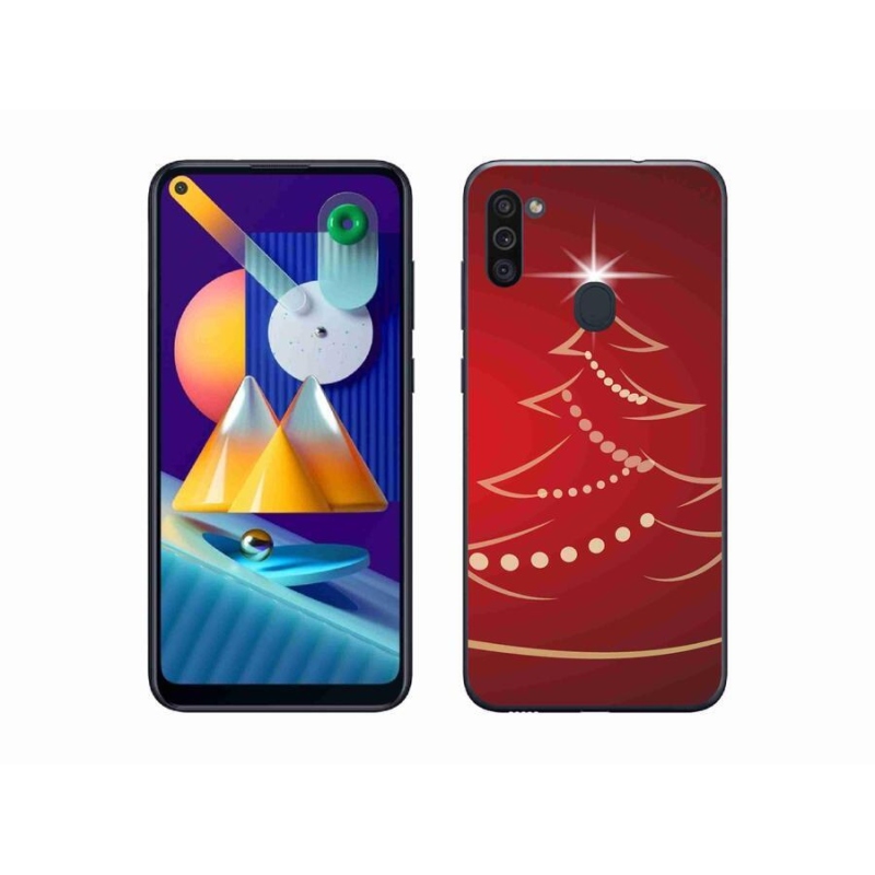 Gél borító mmCase Samsung Galaxy M11 készülékhez - karácsonyfa karikatúra