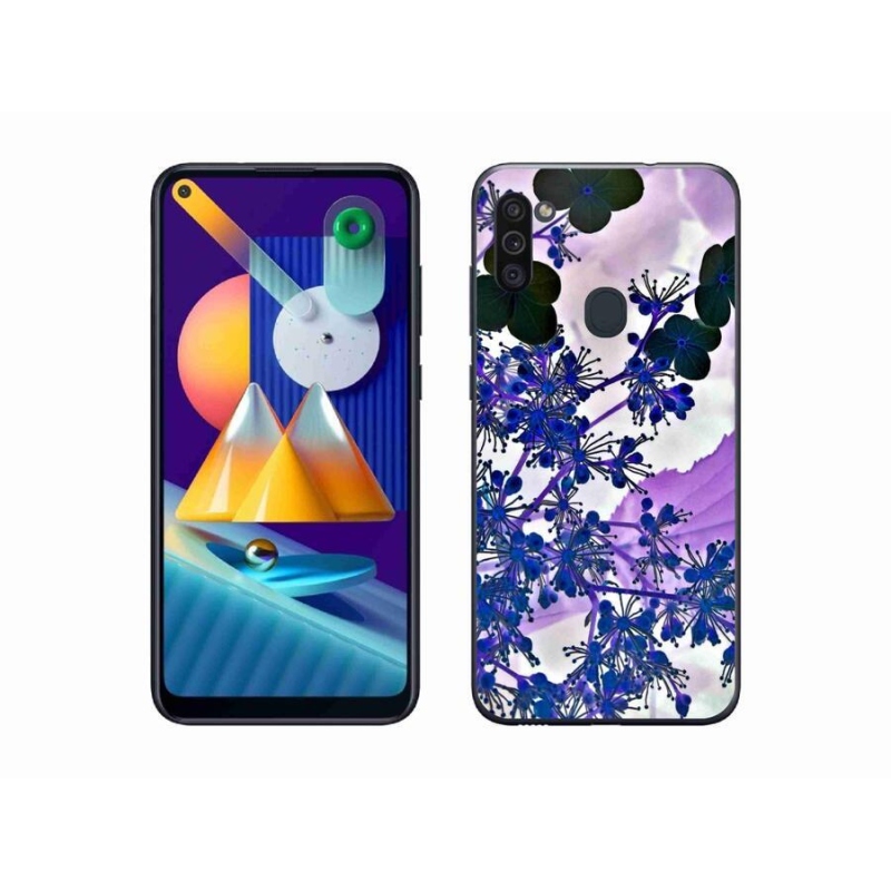 Gél védőhuzat mmCase mobiltelefonhoz Samsung Galaxy M11 - hortenziavirág