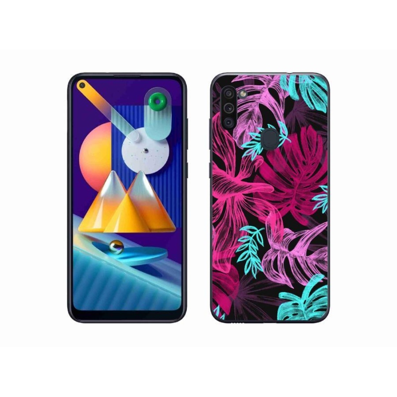 Gél védőhuzat mmCase mobiltelefonhoz Samsung Galaxy M11 - virágok 1