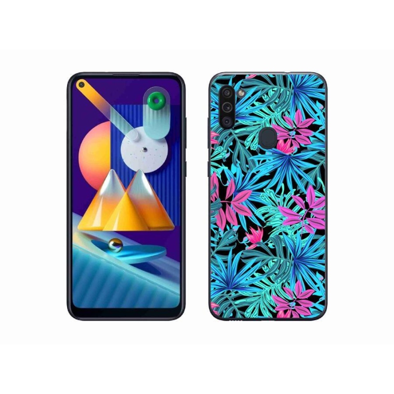 Gél védőhuzat mmCase mobil Samsung Galaxy M11 - virágok 3